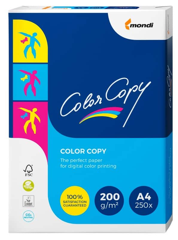 Mondi Color Copy DIN A4 Druckerpapier Weiß 200 g/m² Satin 250 Blatt