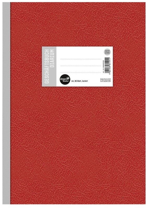 Ursus Style Geschäftsbuch Diarium A4 96 Blatt 70g/qm 5mm kariert