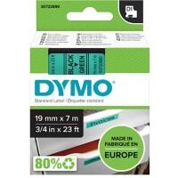 DYMO D1 45809 Schriftband Selbsthaftend Schwarz auf Grün 19 mm (B) x 7 m (L)