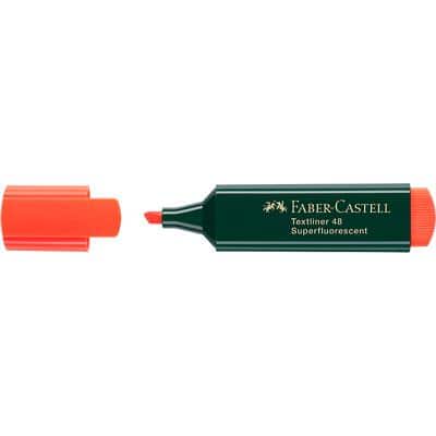 Faber-Castell Superfluorescent Textliner 48 Textmarker Orange Mittel Keilspitze 1 - 5 mm Nachfüllbar