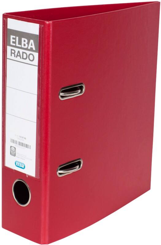 ELBA Rado Plast Ordner Breit DIN A5 75 mm Rot 2 Ringe 100022640 Kunststoff Hochformat