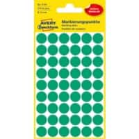 AVERY Zweckform 3143 Markierungspunkte Spezial Grün 12 x 12 mm 5 Blatt à 54 Etiketten