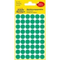 AVERY Zweckform 3143 Markierungspunkte Spezial Grün 12 x 12 mm 5 Blatt à 54 Etiketten