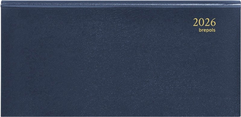 Brepols Breprint Lima Terminplaner 2026 1 Woche / 2 Seiten Deutsch, Englisch, Französisch, Niederländisch, Spanisch, Italienisch Blau 0.074.1255.06.6.0