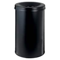 DURABLE Papierkorb Schwarz 30L Metall 492 cm x 49,2 cm