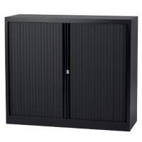 Bisley Rollcontainer-Schrank Kunststoff, Stahl 2 Fachböden abschließbar 1.200 x 430 x 1.030 mm Schwarz