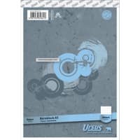 Ursus Style Notizblock DIN A5 Liniert Geheftet Papier Grau Perforiert 100 Seiten