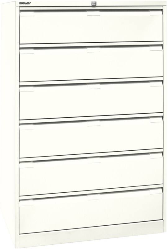 Bisley Karteischrank dreibahnig Reinweiß 800 x 622 x 1.321 mm