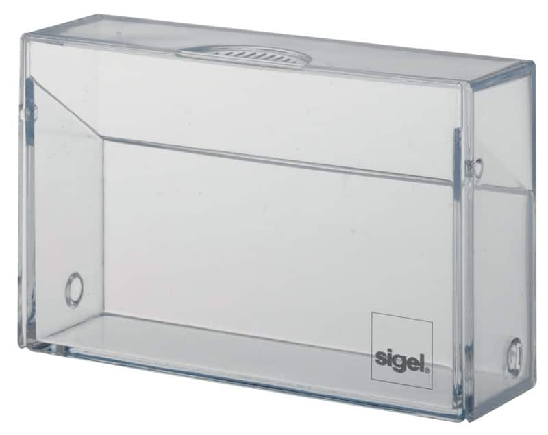 Sigel Visitenkartenbox VA110 Spezial 100 Karten Transparent 9,5 x 3 x 6 cm