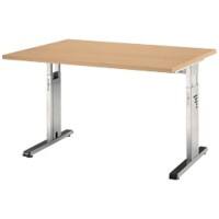 Hammerbacher O-Serie VOS Höhenverstellbar Schreibtisch Rechteckig Buche C-Fuß 1.200 (B) x 800 (T) x 850 (H) mm Spanplatte, Stahl