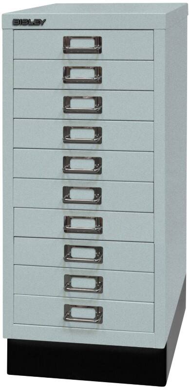 Bisley Schubladenschrank Schubladenschrank 10 Schübe abschließbar 279 x 408 x 670 mm Silber