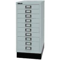 Bisley Schubladenschrank Schubladenschrank 10 Schübe abschließbar 279 x 408 x 670 mm Silber