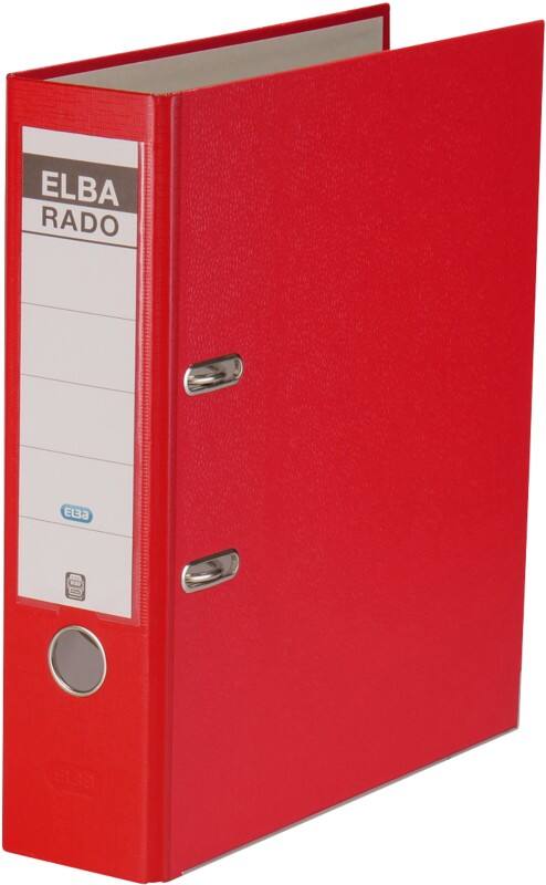 ELBA Rado Brilliant Ordner Breit DIN A4 80 mm Rot 2 Ringe 100022616 Kunststoff