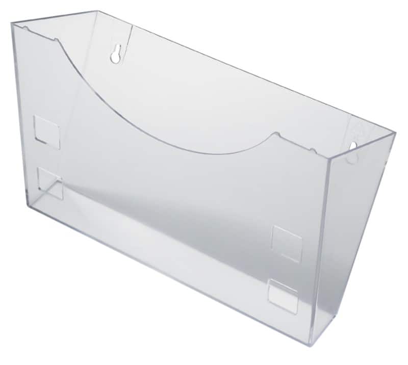 helit DIN A4 Prospekthalter Wandmontiert Transparent H6103002 24,1 x 10,7 x 15 cm