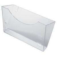 helit DIN A4 Prospekthalter Wandmontiert Transparent H6103002 24,1 x 10,7 x 15 cm