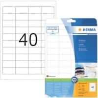 HERMA Universaletiketten 4357 Weiß DIN A4 48,5 x 25,4 mm 25 Blatt à 40 Etiketten