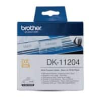 Brother QL Etiketten Authentisch DK-11204 DK-11204 Selbsthaftend Schwarz auf Weiß 17 x 54 mm 400 Etiketten