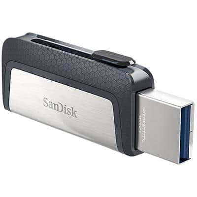 SanDisk USB 3.1 USB-Stick Ultra Dual 32 GB Schwarz, Silber