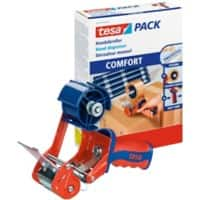 tesa Klebebandabroller tesapack Comfort Blau, Rot 60 mm (B) x 2,2 m (L) Kunststoff, Metall 6400