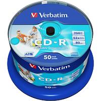 Verbatim CD-Rohlinge AZO Spindel Bedruckbar 700 MB 50 Stück