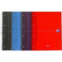 OXFORD Office Essentials A4+ Spiralbindung Farbig sortiert Pappcover European Notebook liniert 120 Blatt 5 Stück