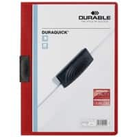 DURABLE Duraclip Klemmmappe 20 Blatt DIN A4 Rot