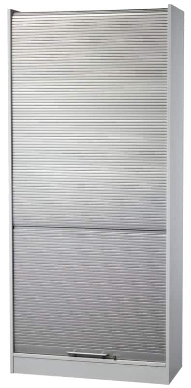 Hammerbacher Rollladenschrank Grau, Silber 900 x 400 x 2.004 mm