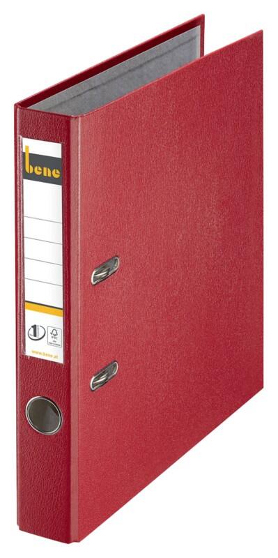 Bene No.1 Power Ordner Schmal DIN A4 52 mm Rot 2 Ringe 291600 Kunststoff Hochformat