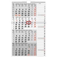 BRUNNEN Wandkalender Kombi Planer Spezial 2023 Weiß Deutsch, Englisch, Französisch, Niederländisch 30 x 49 cm