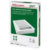 Office Depot Eco-Performance DIN A3 Druckerpapier 75 g/m² Glatt Weiß 500 Blatt