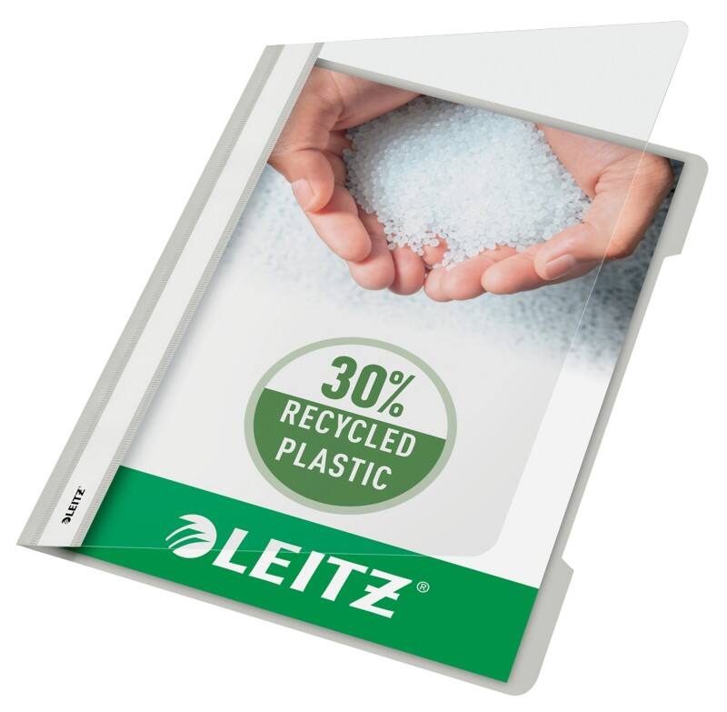 Leitz Standard Plastik-Schnellhefter 4191 DIN A4 Polypropylen 60 Blatt Grau