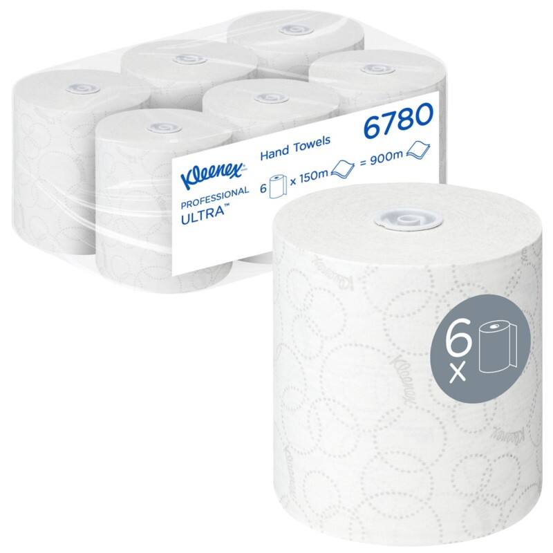 Kleenex Ultra Papierhandtücher Gerollt Weiß 2-lagig 150 m 6780 6 Rollen