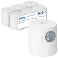 Kleenex Ultra Falthandtücher Gerollt Weiß 2-lagig 6780 6 Rollen à 150 m
