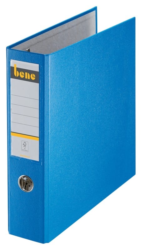 Bene Breit Doppelordner DIN A4 75 mm Blau 4 Ringe 292900 PP (Polypropylen) Hochformat