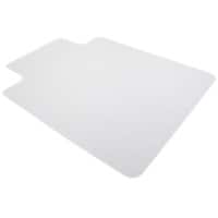 Office Depot rechteckige Stuhlmatte mit Lippe harter Boden PVC 120 x 90cm Transparent