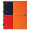 OXFORD International Notizbuch Draht DIN A4+ Liniert PP (Polypropylen) Orange Perforiert 160 Seiten 5 Stück à 80 Blatt
