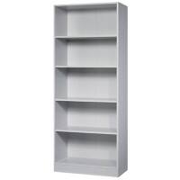 Hammerbacher Melaminharzbeschichtete Spanplatte Bücherregal 4 Fachböden 800 x 400 x 2.004 mm Grau