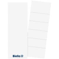 Biella Rückenschilder für 7,0 cm 70 mm Weiss 25 Stück