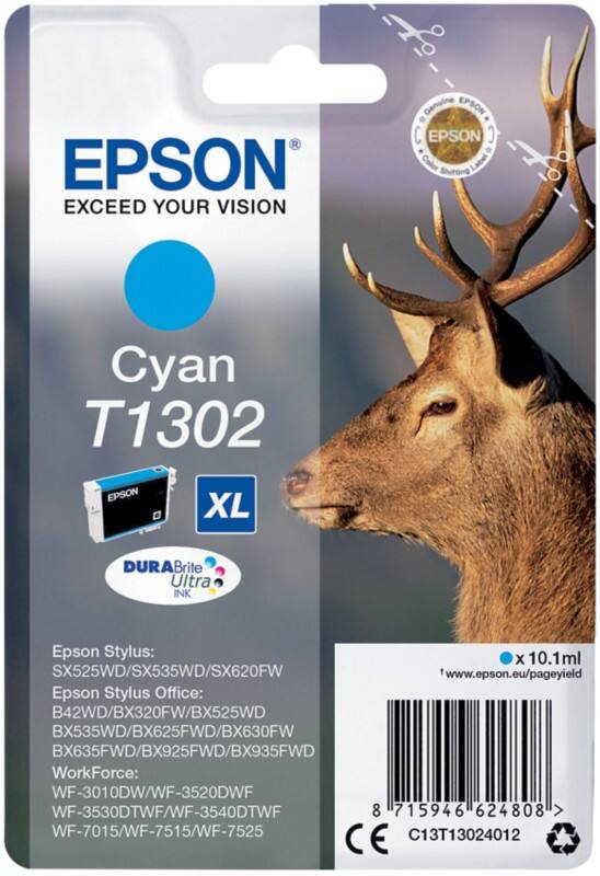 Epson T1302 Original Tintenpatrone C13T13024012 Cyan