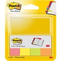 Post-it Haftmarker Rechteckig 2 x 3,8 cm Farbig sortiert Page Marker 50 Streifen