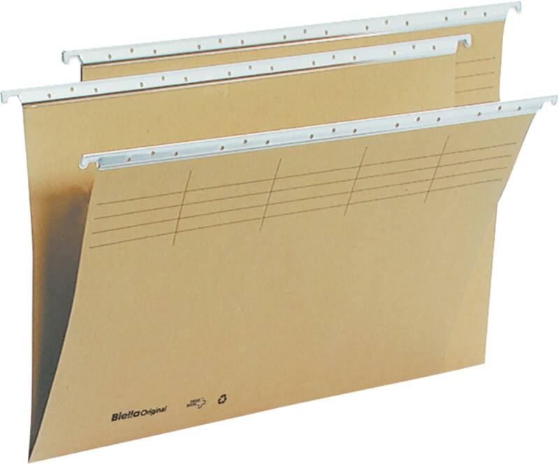 Biella Hängemappen DIN A4 300 g/m² Braun Blauer Engel UZ14b (Recyclingpapier Schreibwaren) 50 Stück