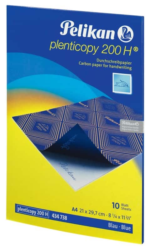 Pelikan 200H Durchschreibepapier DIN A4 28 g/m² 21 x 29,7 cm Blau 10 Blatt