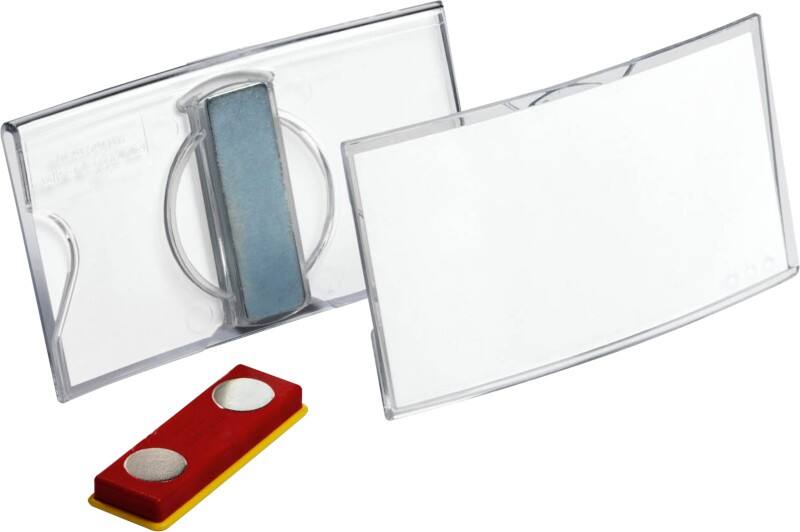 DURABLE Konvex Namensschilder Magnet 7,5 x 4 cm Acryl 25 Stück
