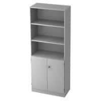 Hammerbacher Future Aktenschrank Melaminharzbeschichtete Spanplatte 2 Fachböden 800 x 420 x 2.004 mm Grau