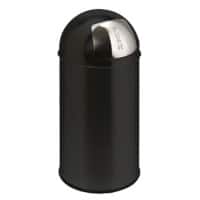 Vepa Bins Push-Mülleimer 40 L Schwarz Edelstahl 0