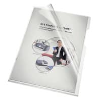 Bene Prospekthüllen DIN A4 Transparent 10 Mikron PVC (Polyvinylchlorid) Öffnung Oben und Seite 205000CL 100 Stück