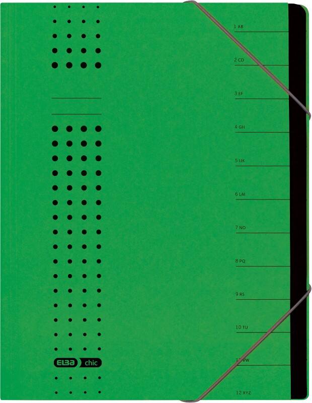 ELBA Ordnungsmappe chic DIN A4 Grün Karton 25 x 1,5 x 31,5 cm