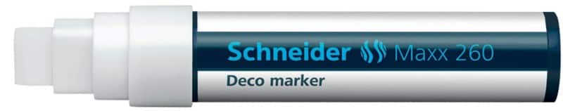 Schneider Maxx 260 Non-permanent Deko-Marker Weiß Extra Breit Keilspitze 15 mm