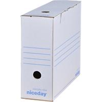Niceday Archivschachteln A4 Weiß 100% Recycelter Karton 10 Stück
