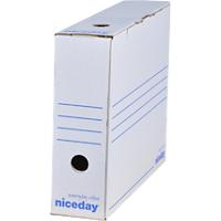 Niceday Archivschachteln A4 Weiß Recycelter Karton 10 Stück